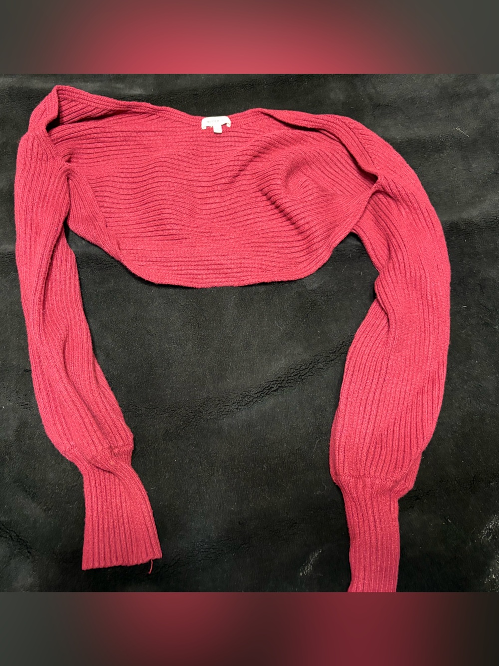 Better Be Ribbed Off-the-Shoulder Sweater - Berry Red